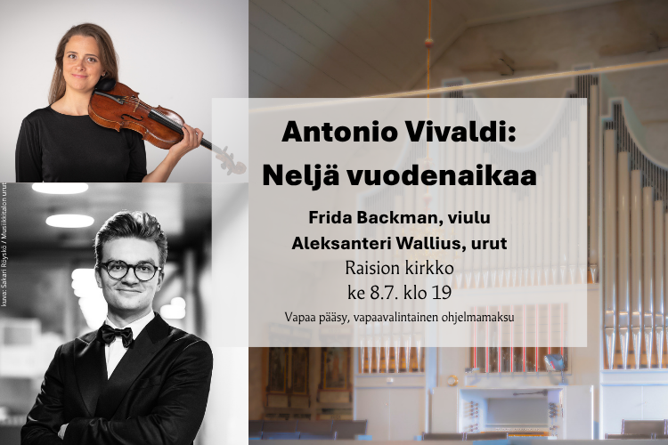 Frida Backman, Aleksanteri Wallius ja Raision kirkon urut