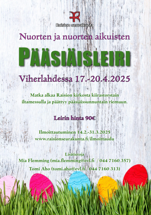 Pääsiäisleiri nuorille ja nuorille aikuisille Kuvituskuva.