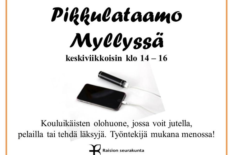 Pikkulataamo Myllyssä, laitteet ovat jo latauksessa.