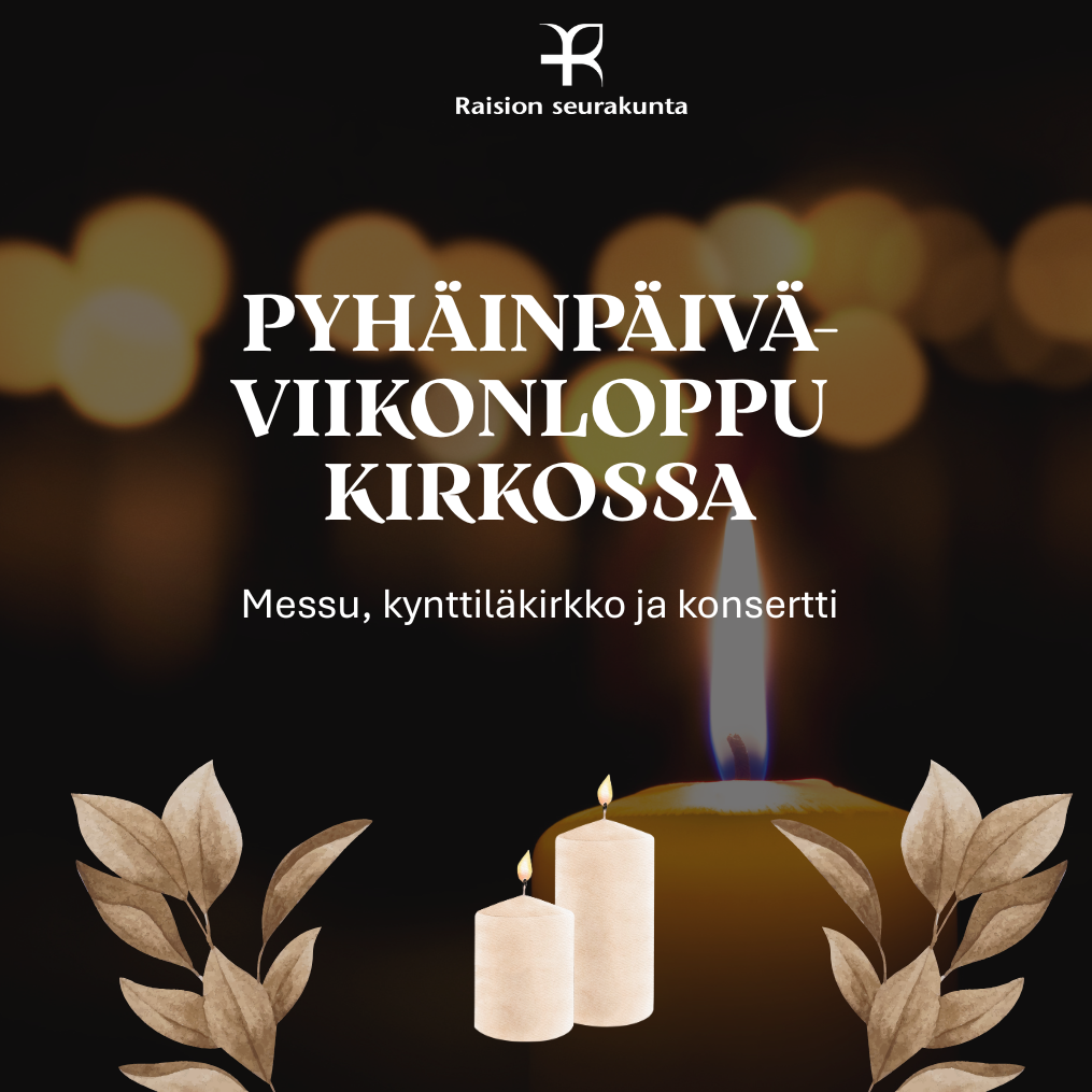 Vaalea kynttilä tummaa taustaa vasten.
