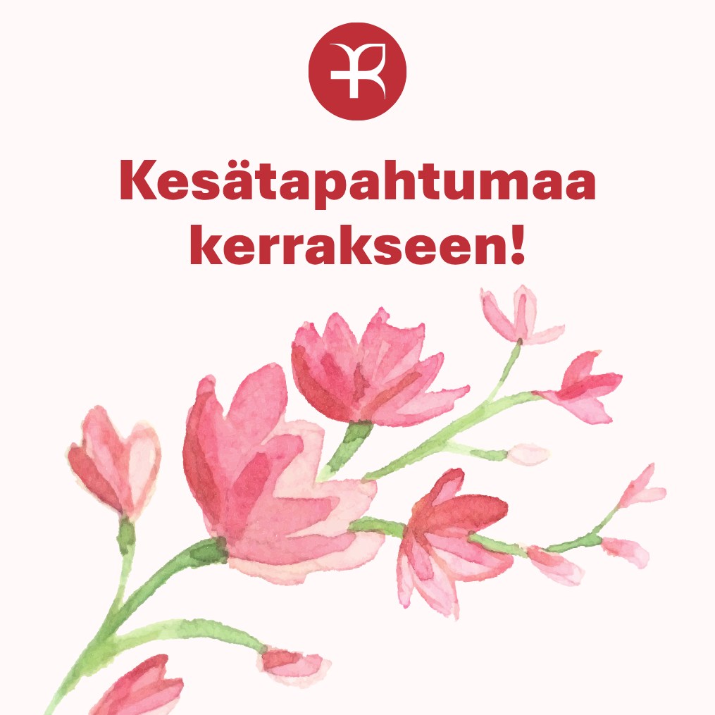 Maalattu punainen kukka.